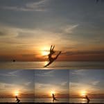 רקדנית על חוף הים